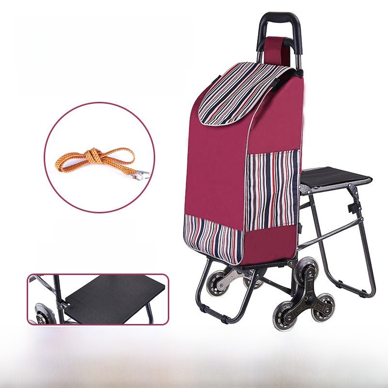 Pull Cart Fold - Elderly Shopping Cart with Stair Climbing