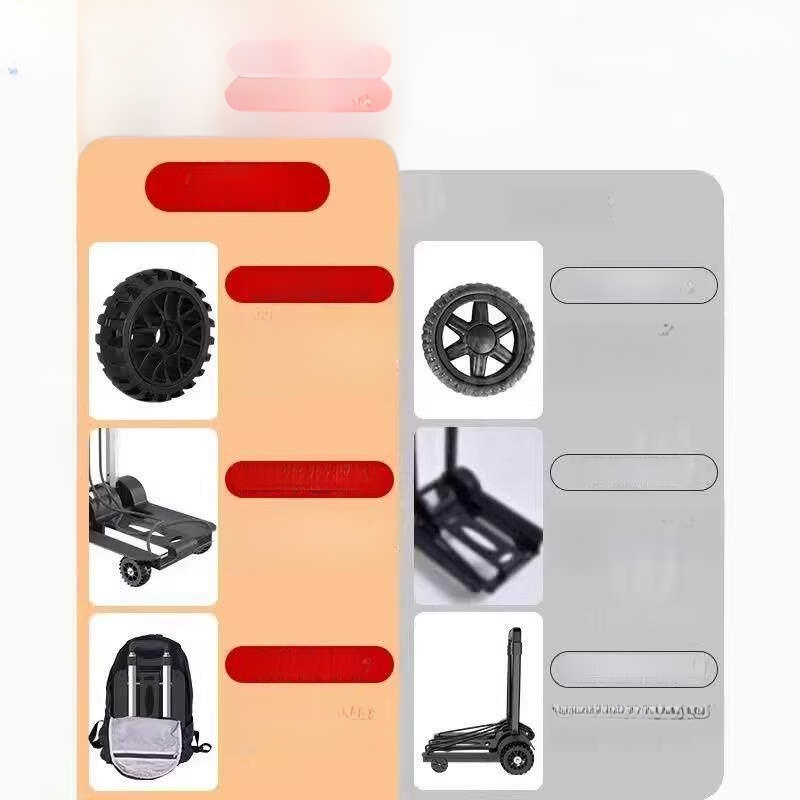 Portable Shopping Cart Hand-Pu - Pull Cart Fold 评论和价格