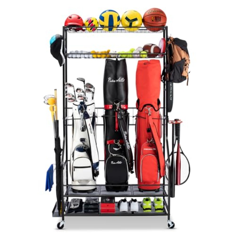 Golf Bags Storage Garage Organ - Golf Equipment Garage Organizer 评论和价格