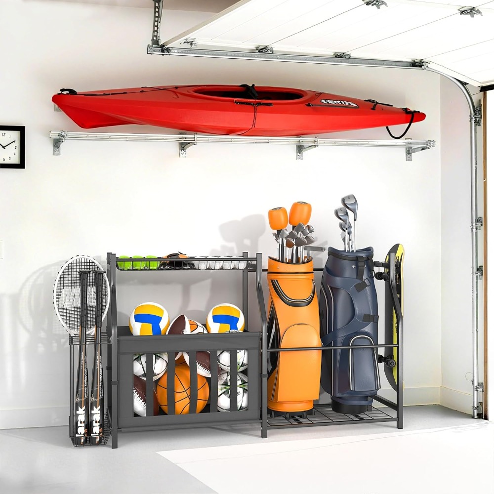 Garage Sports Equipment Organi - Golf Equipment Garage Organizer 评论和价格