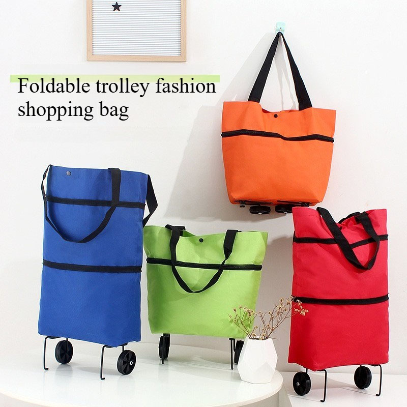 Portable Folding Shopping Cart - Pull Cart Fold 评论和价格