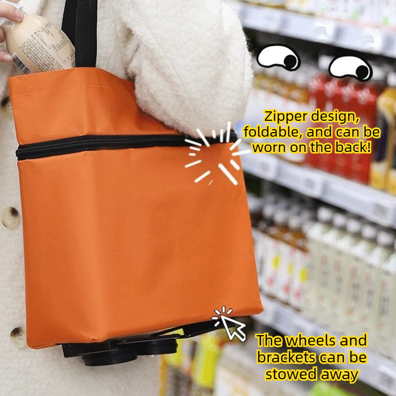 Portable Folding Shopping Cart - Pull Cart Fold 评论和价格