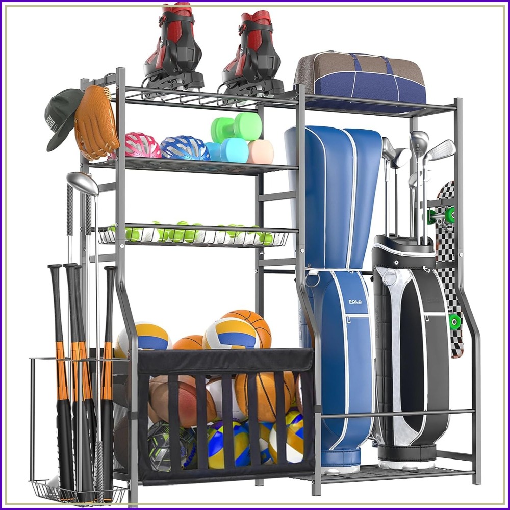 Heavy Duty Garage Sports Equip - Golf Equipment Garage Organizer 评论和价格