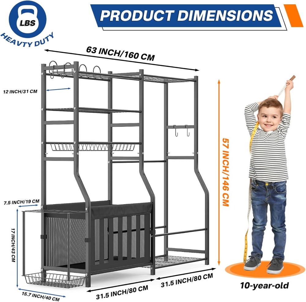 Heavy Duty Garage Sports Equip - Golf Equipment Garage Organizer 评论和价格