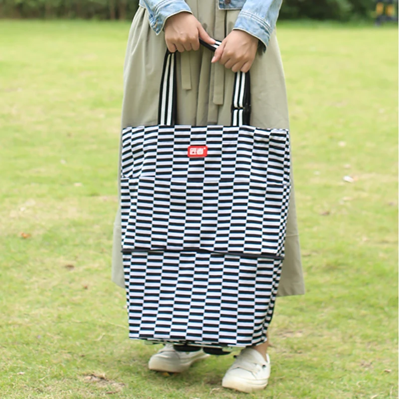Portable Folding Shopping Cart - Pull Cart Fold 评论和价格