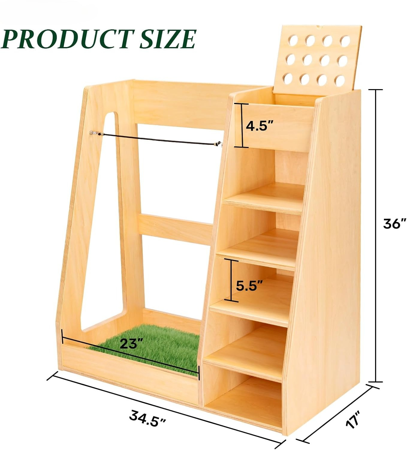 Premium Birch Plywood Golf Bag - Golf Equipment Garage Organizer 评论和价格