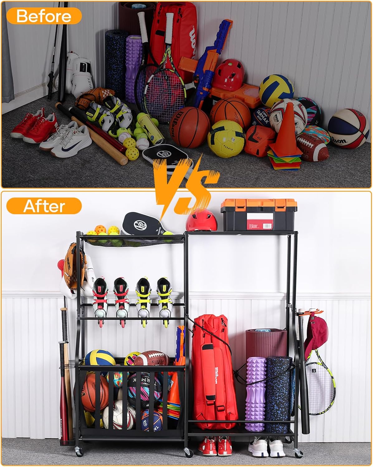 EXTCCT Garage Sports Equipment - Golf Equipment Garage Organizer 评论和价格
