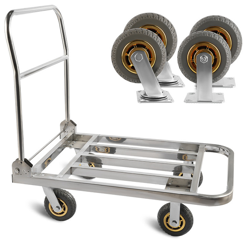 Trolley Stainless steel flatbe - Pull Cart Fold 评论和价格
