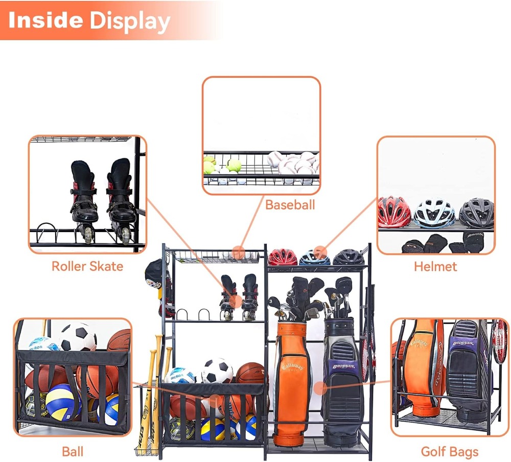 Sports Equipment Organizer, Go - Golf Equipment Garage Organizer 评论和价格