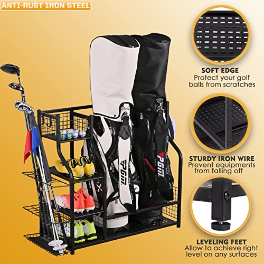 Golf Bag Garage Storage Organi - Golf Equipment Garage Organizer 评论和价格