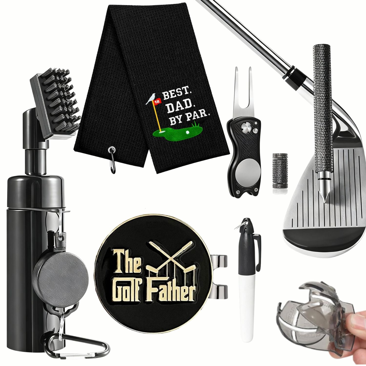 Golf Dad Cleaning Kit with Gol - Divot Repair Tool 评论和价格