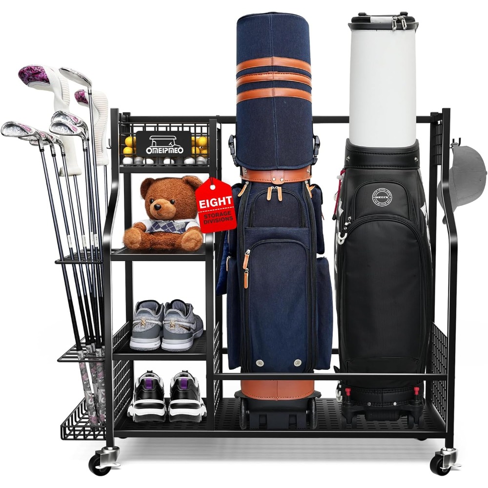 US Shipping Golf Bag Storage R - Golf Equipment Garage Organizer 评论和价格