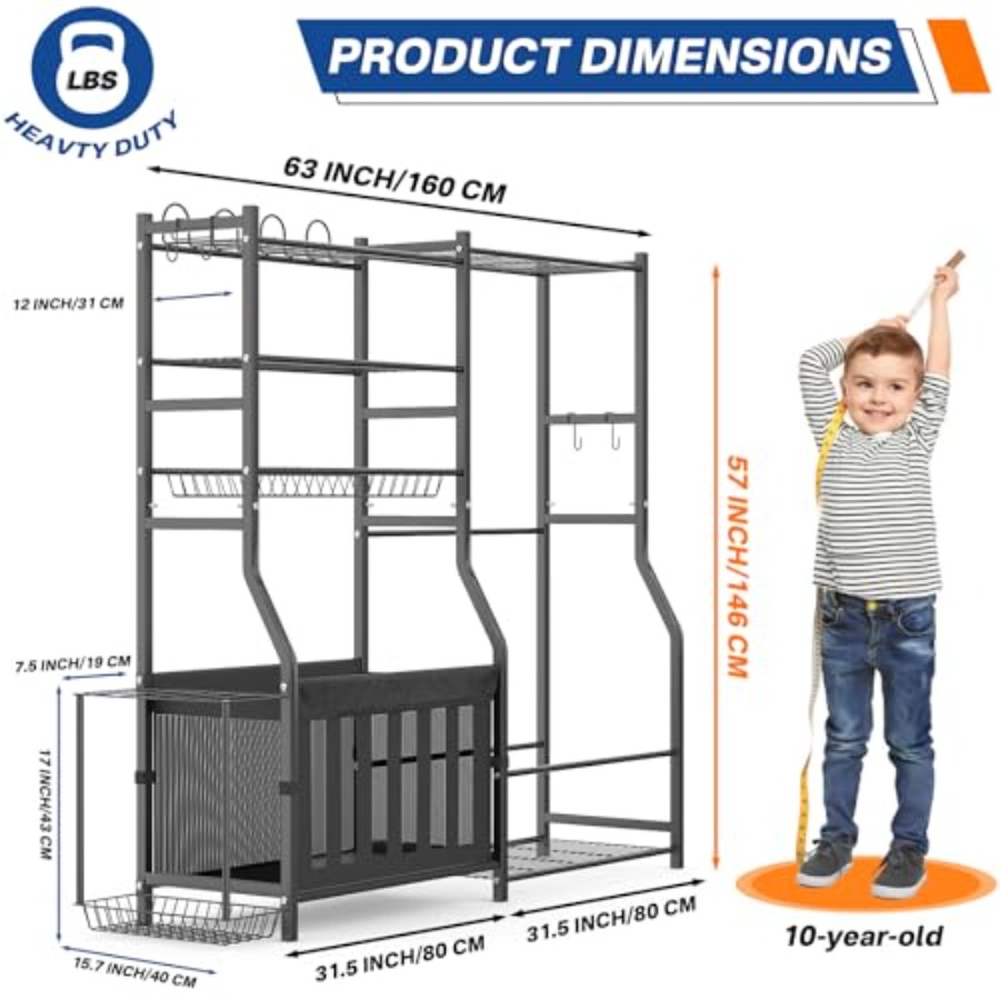 Heavy Duty Garage Sports Equip - Golf Equipment Garage Organizer 评论和价格